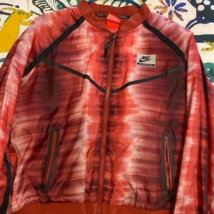 Red and Black Nike windbreaker
